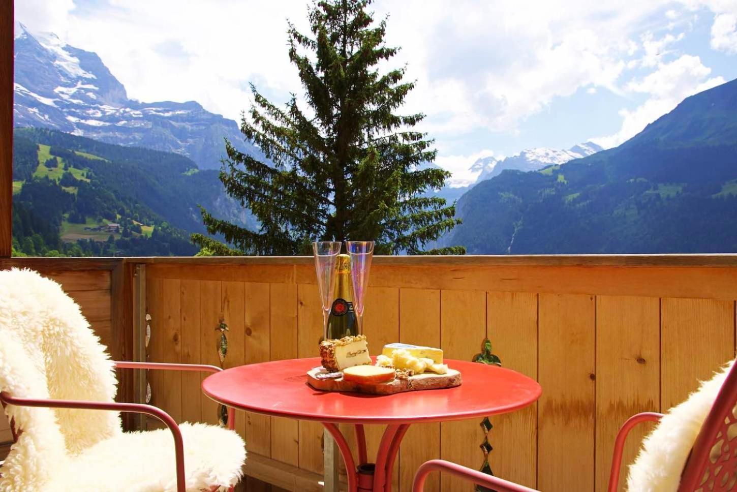 Holiday Flat #1, Chalet Aberot, Wengen, Switzerland Dış mekan fotoğraf