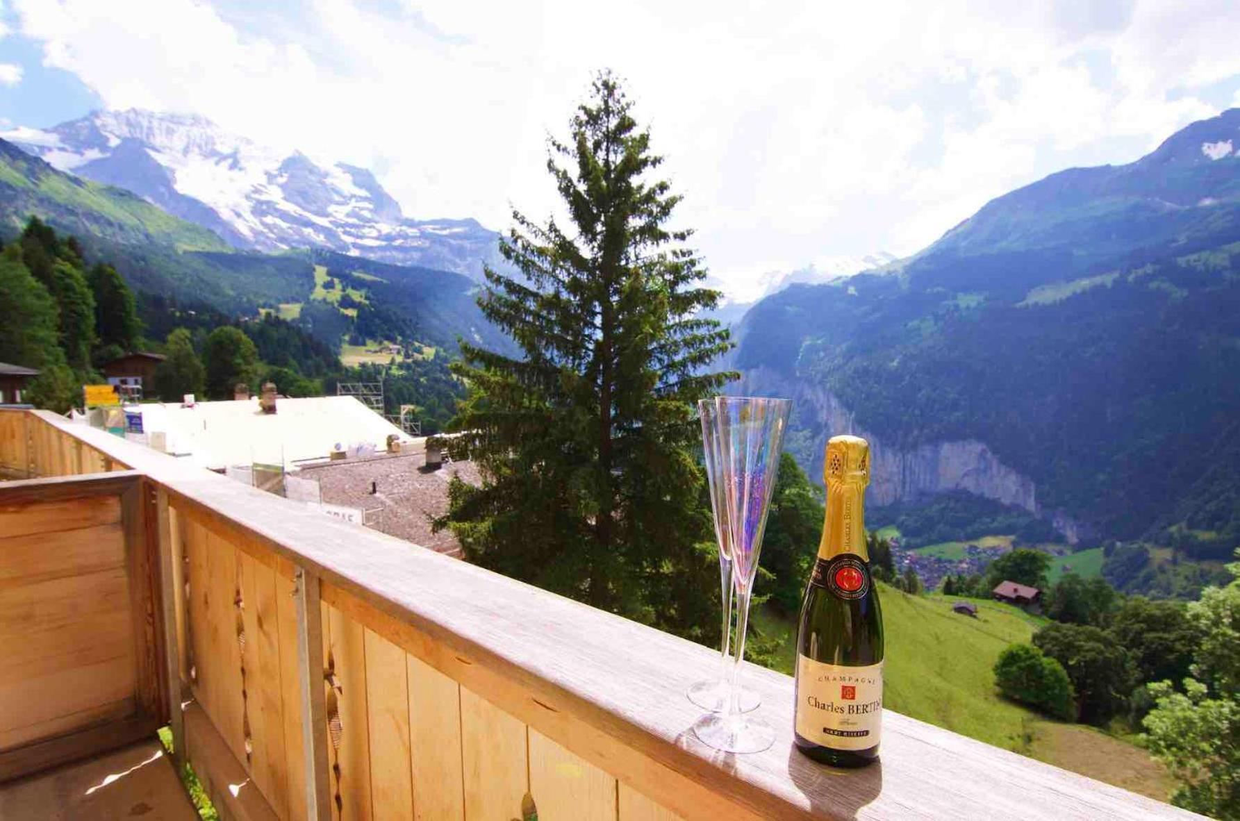 Holiday Flat #1, Chalet Aberot, Wengen, Switzerland Dış mekan fotoğraf