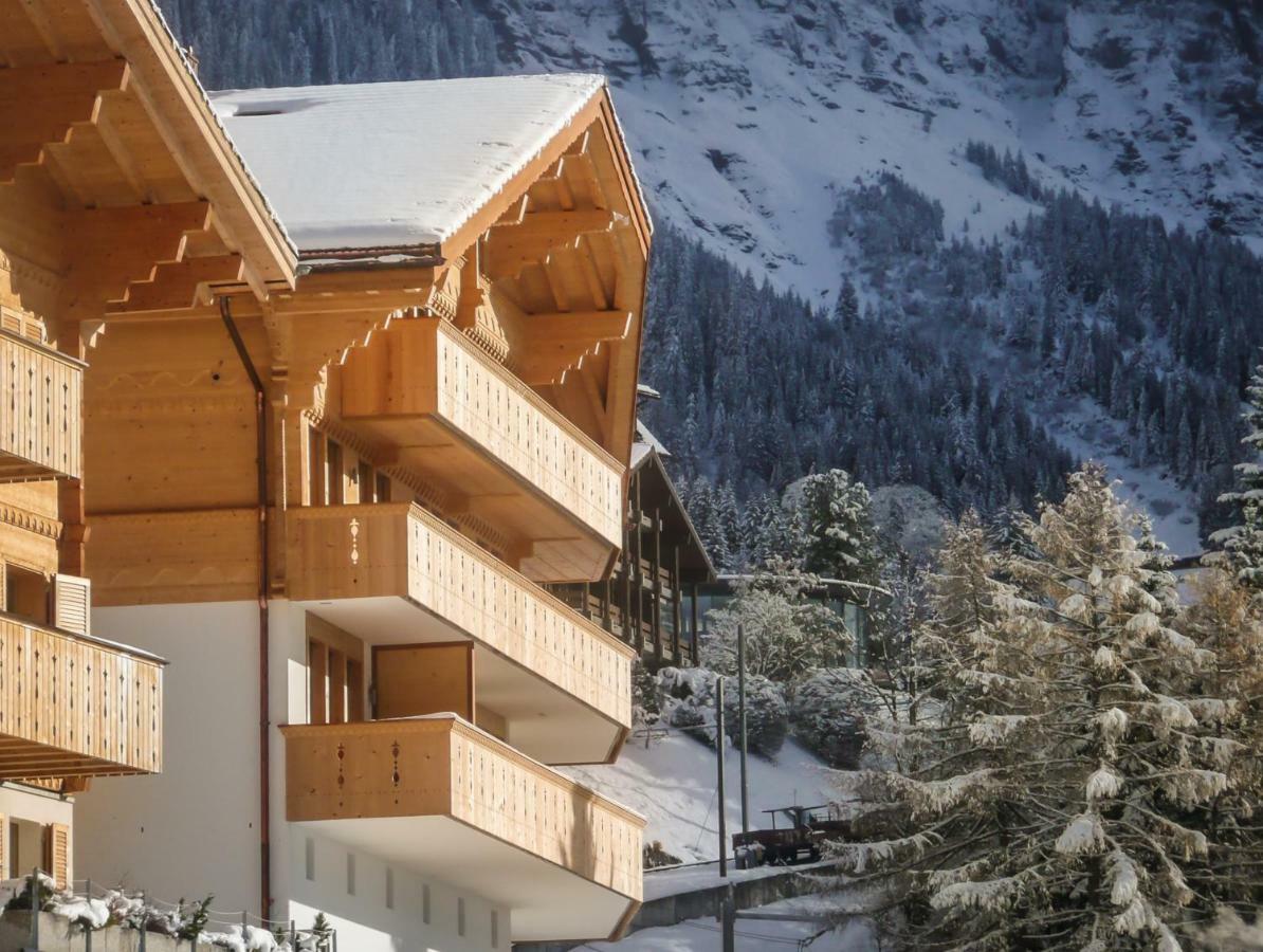 Holiday Flat #1, Chalet Aberot, Wengen, Switzerland Dış mekan fotoğraf