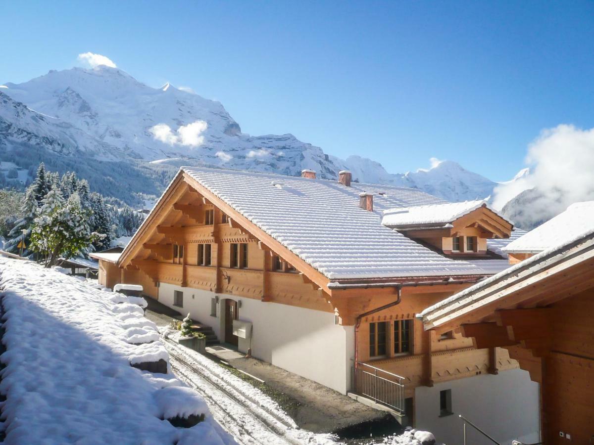 Holiday Flat #1, Chalet Aberot, Wengen, Switzerland Dış mekan fotoğraf