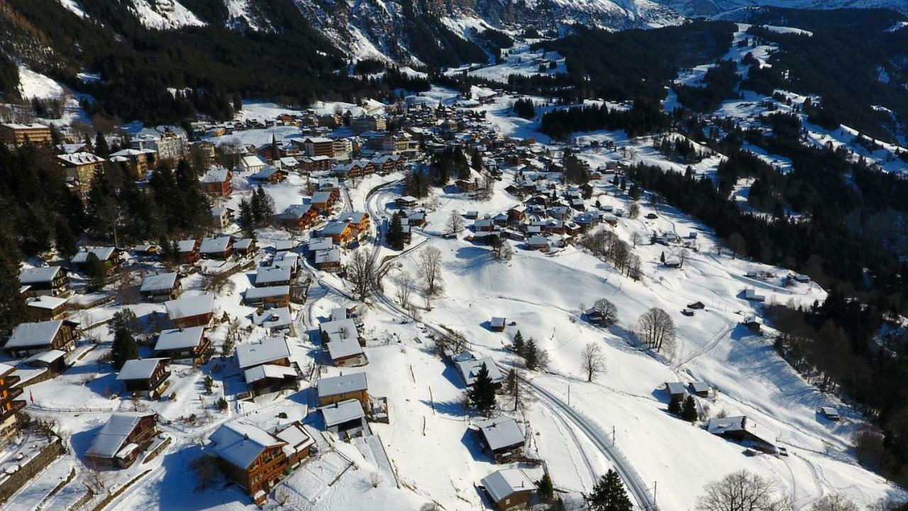 Holiday Flat #1, Chalet Aberot, Wengen, Switzerland Dış mekan fotoğraf